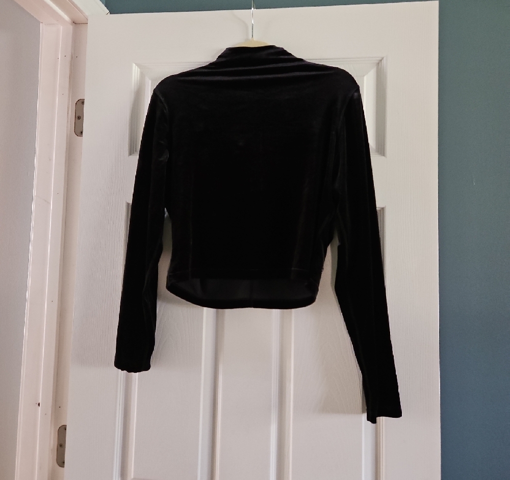 lululemon athletica All Aligned Mock Neck Velour Crop Top Size 14